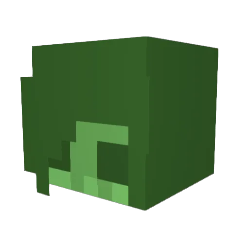 Saphy_The_Slime Minecraft avatar head, 3D render