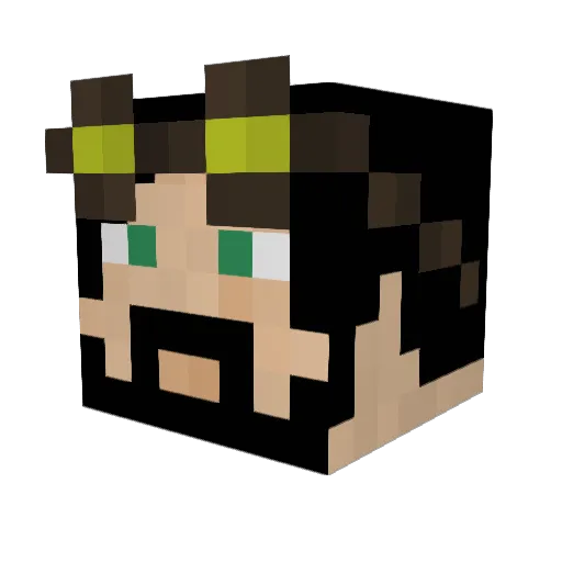 SapientTD Minecraft avatar head, 3D render
