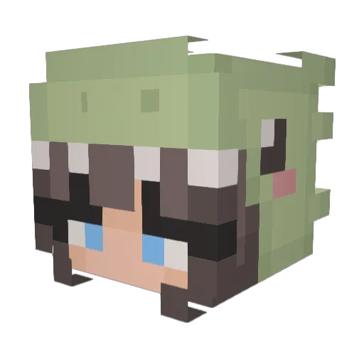 Sapientdreams Minecraft avatar head, 3D render