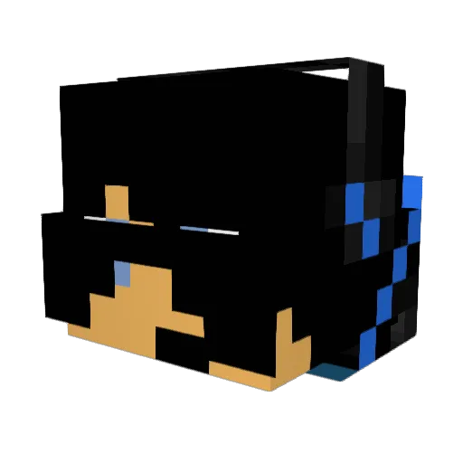 Sapientem Minecraft avatar head, 3D render
