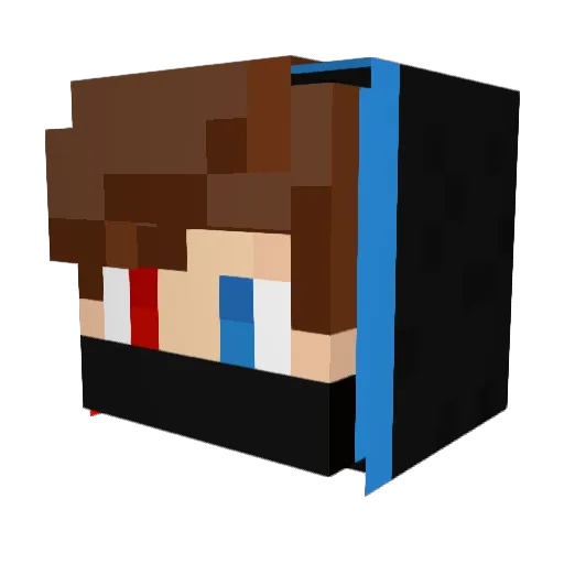 Sapirm Minecraft avatar head, 3D render