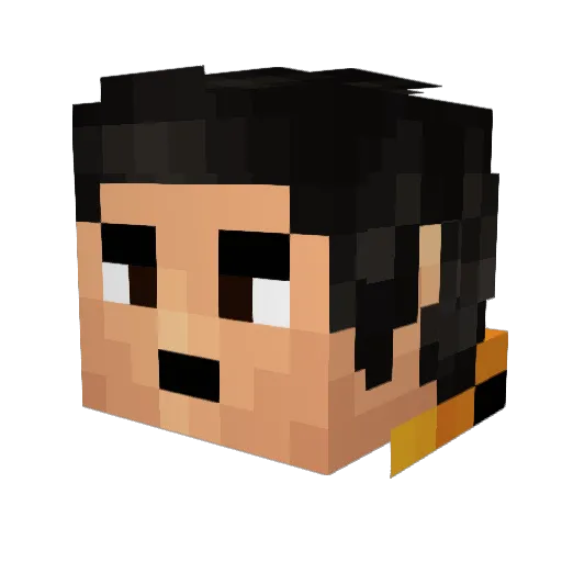 Saplayer Minecraft avatar head, 3D render