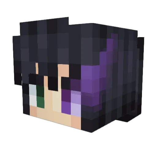 Sapling_theSword Minecraft avatar head, 3D render