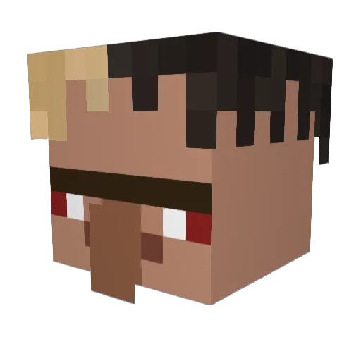 Sapo4L Minecraft avatar head, 3D render