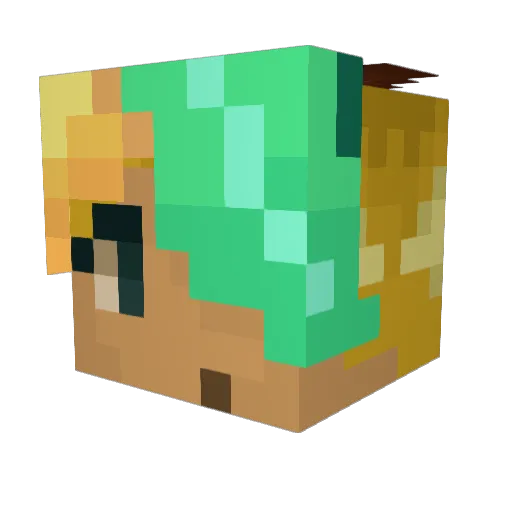 Sappash Minecraft avatar head, 3D render