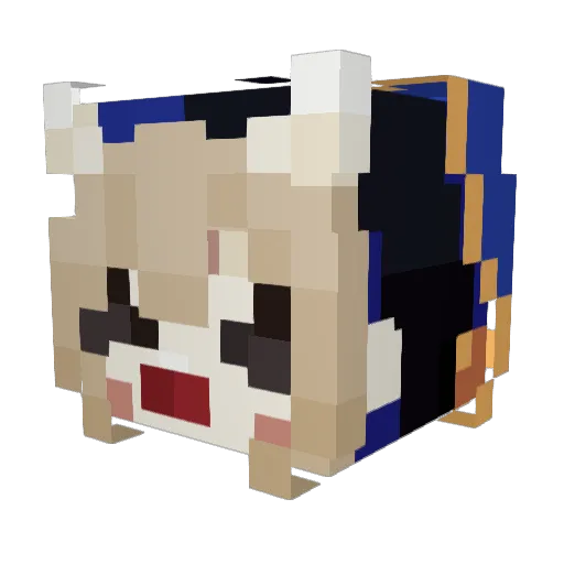 Sapph1c_Tw1tch Minecraft avatar head, 3D render