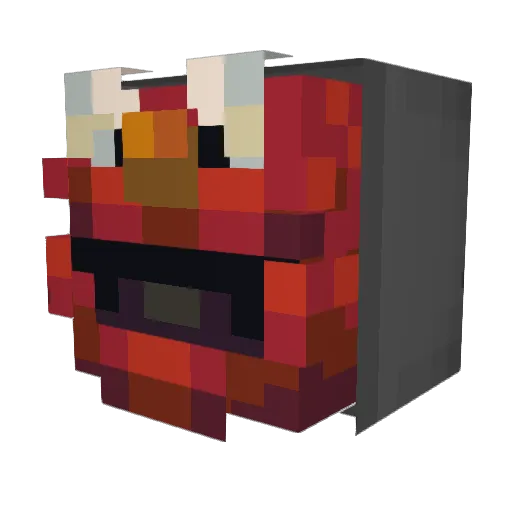 SapphicAF Minecraft avatar head, 3D render