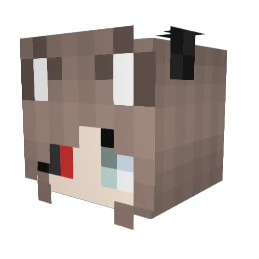 SapphicPunk Minecraft avatar head, 3D render