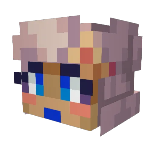 SapphicStephine Minecraft avatar head, 3D render