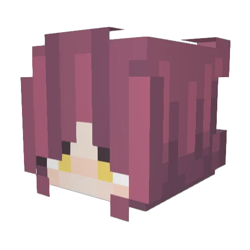Sapphiie Minecraft avatar head, 3D render