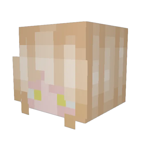 Sapphire03 Minecraft avatar head, 3D render