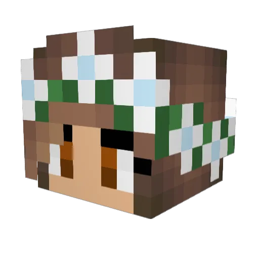 Sapphire4624 Minecraft avatar head, 3D render
