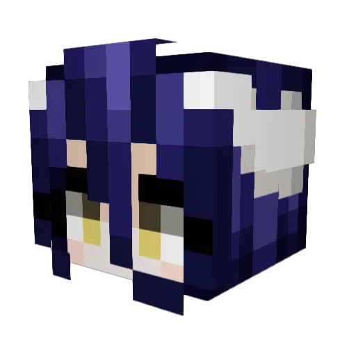 Sapphire5oh Minecraft avatar head, 3D render