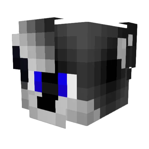 SapphireFloof Minecraft avatar head, 3D render
