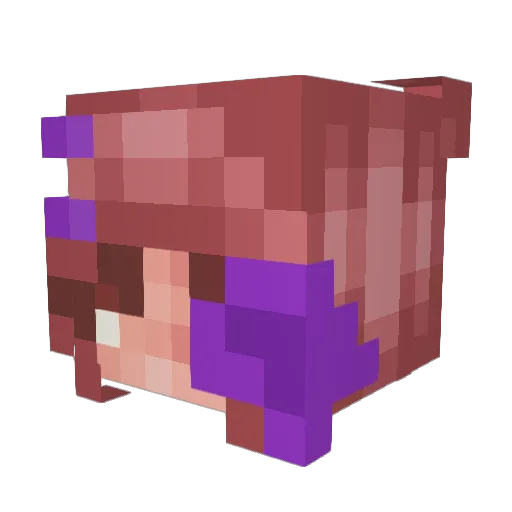 SapphireGolden Minecraft avatar head, 3D render