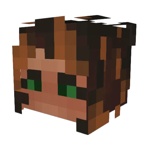 SapphireMooned Minecraft avatar head, 3D render