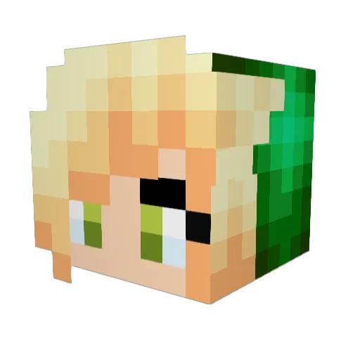 SapphireSeeker Minecraft avatar head, 3D render