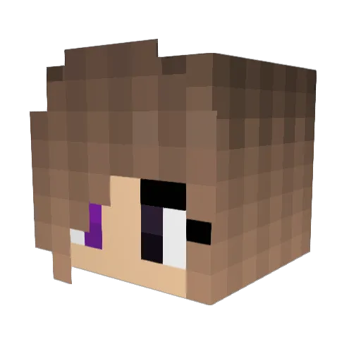 SapphireTheBlaze Minecraft avatar head, 3D render