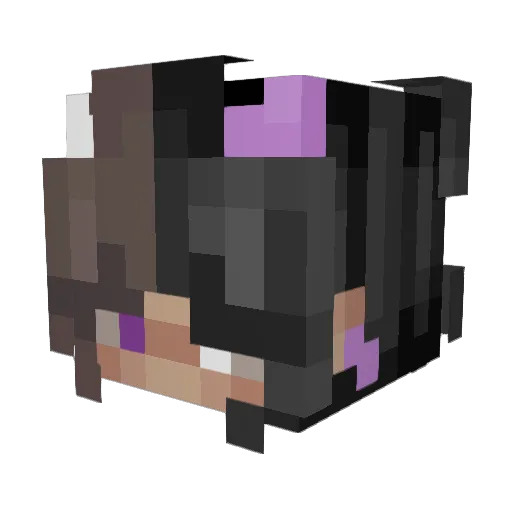 SapphireWarrior_ Minecraft avatar head, 3D render