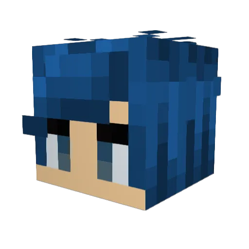 Sapphire_Hearts Minecraft avatar head, 3D render