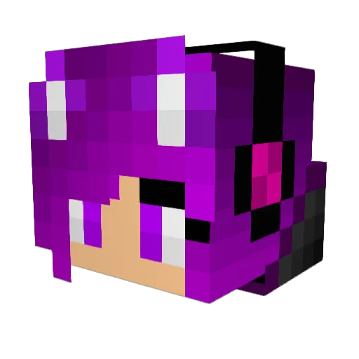 Sapphire_R Minecraft avatar head, 3D render