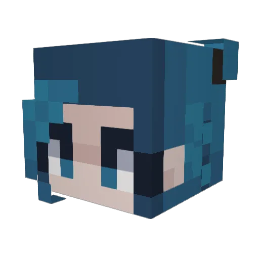 Sapphire____ Minecraft avatar head, 3D render