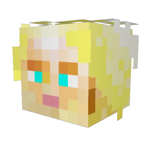 Sapphiree21 Minecraft avatar head, 3D render