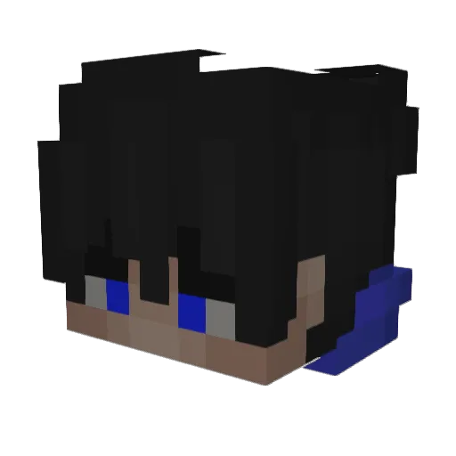 Sapphirety Minecraft avatar head, 3D render