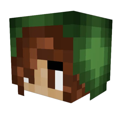 Sapphyrei Minecraft avatar head, 3D render
