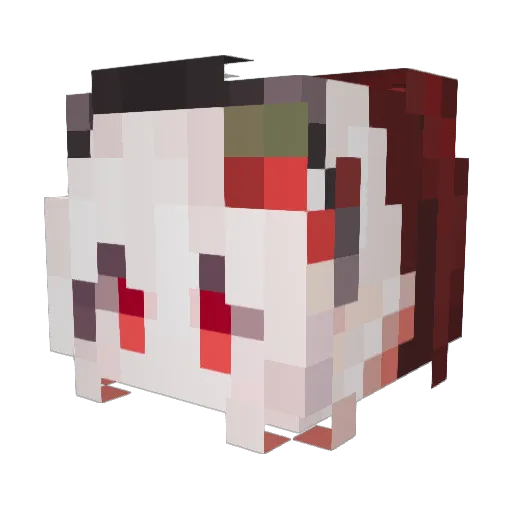 Sappihira Minecraft avatar head, 3D render