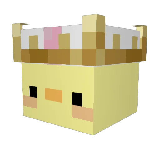 SapporoBee Minecraft avatar head, 3D render