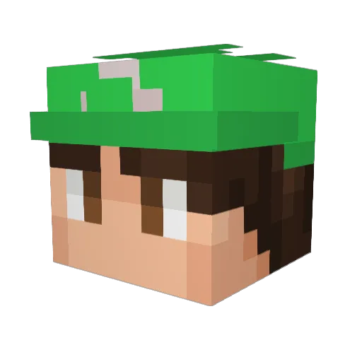 Sapqy Minecraft avatar head, 3D render