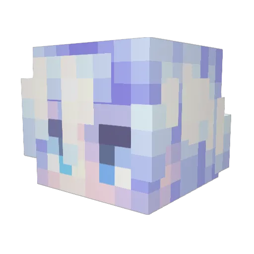 Sapristesque Minecraft avatar head, 3D render