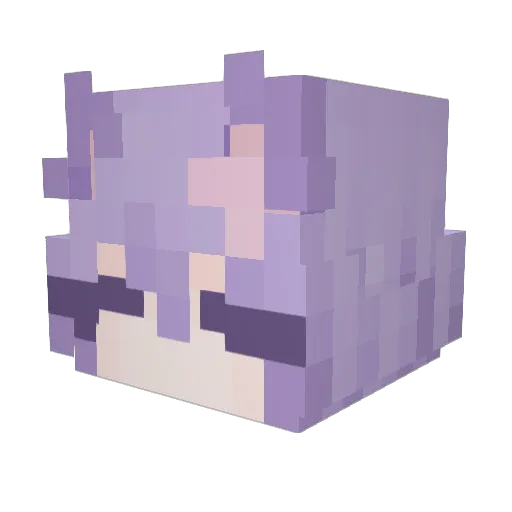 Saqia Minecraft avatar head, 3D render