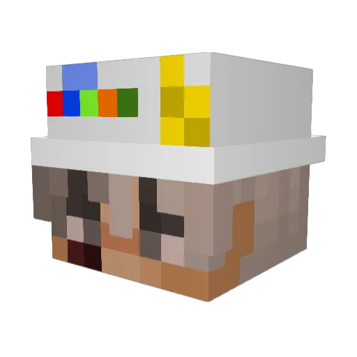 SarKqa Minecraft avatar head, 3D render
