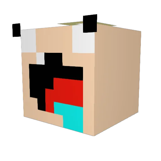 SarOfficial Minecraft avatar head, 3D render