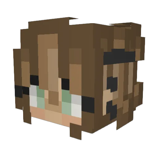 SaraMayKing Minecraft avatar head, 3D render