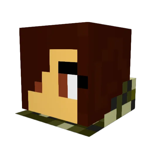 SaraMonsta Minecraft avatar head, 3D render