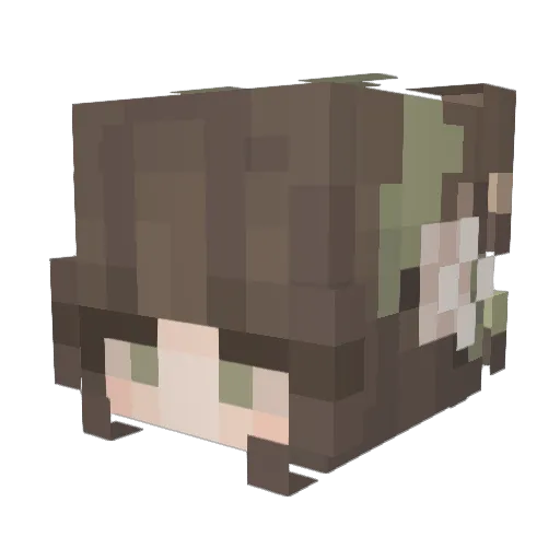 SaraNimia Minecraft avatar head, 3D render