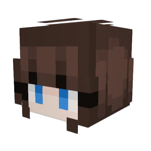 SaraPPC Minecraft avatar head, 3D render