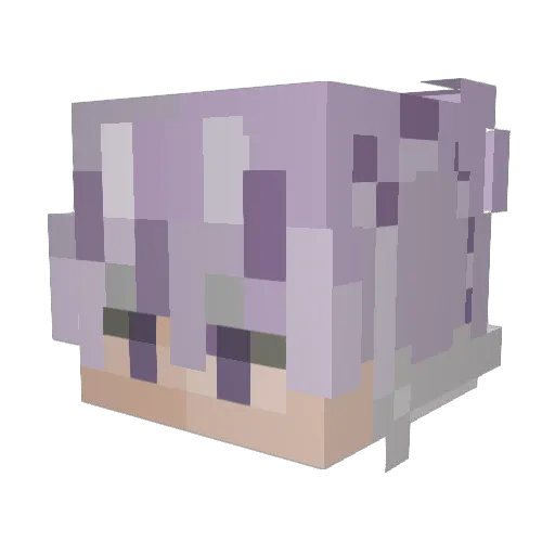 SaraUnguided Minecraft avatar head, 3D render