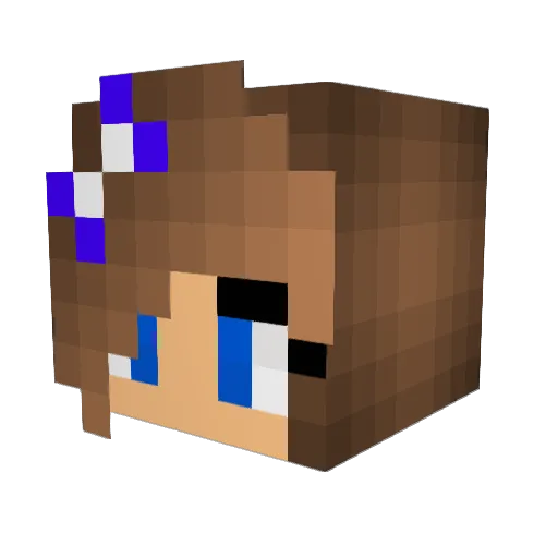 Sara_Gamer Minecraft avatar head, 3D render