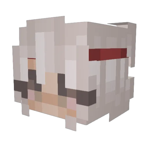 Saraaa Minecraft avatar head, 3D render