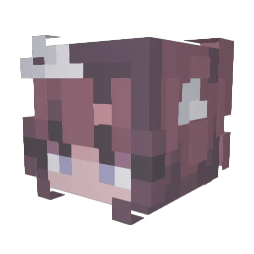 Saraap Minecraft avatar head, 3D render