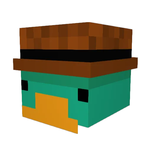 Sarabadface Minecraft avatar head, 3D render