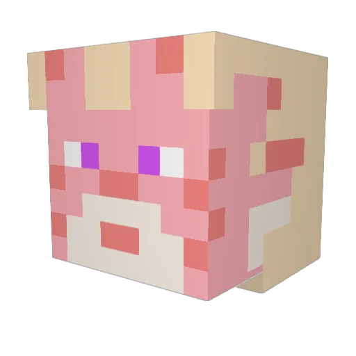 Sarabiie Minecraft avatar head, 3D render
