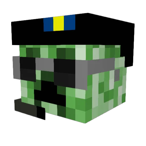 Saracens Minecraft avatar head, 3D render
