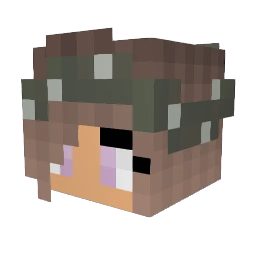 SaradominBabe Minecraft avatar head, 3D render