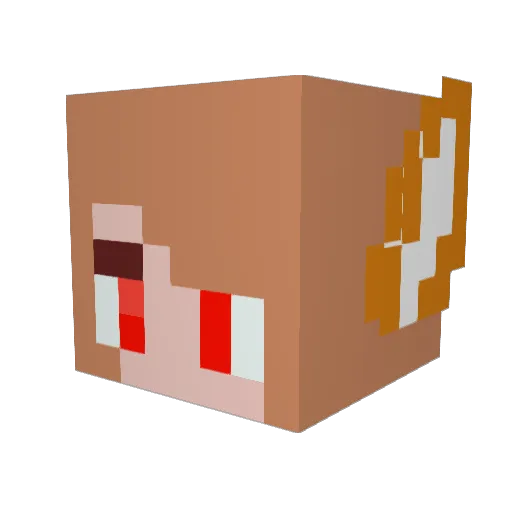 Saradrin Minecraft avatar head, 3D render