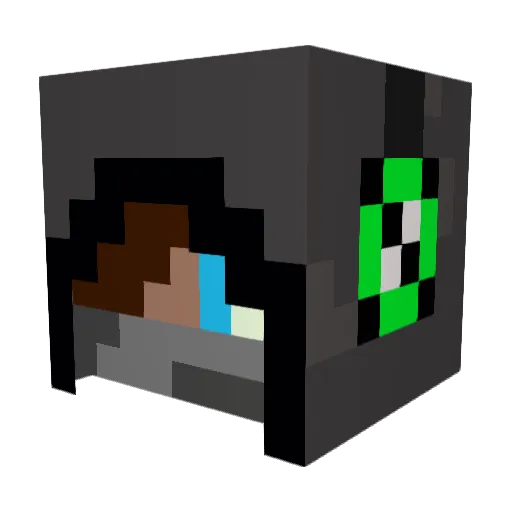 Saraedon Minecraft avatar head, 3D render